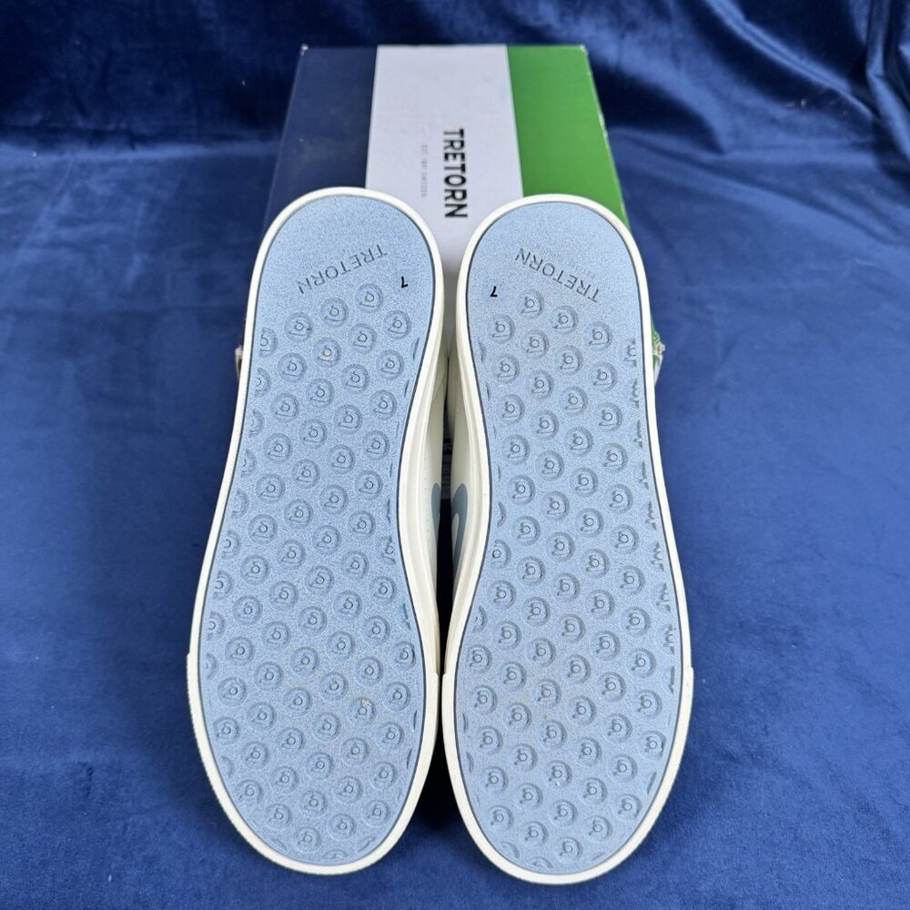 SIZE 7 Tretorn “Serve” Women’s Memory Foam Footbed Sneaker White/Blue NEW 0717 - Picture 5 of 5